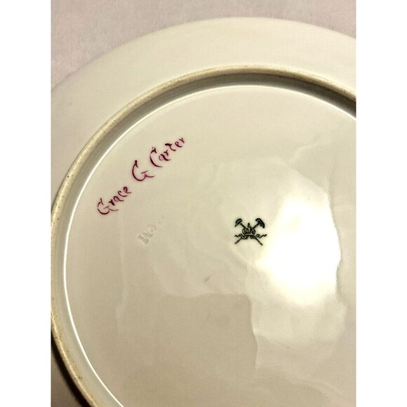 Antique 1860's Plate, Fischer & Mieg Pirkenhammer Bohemia, Hand-Painted, EUC - Picture 7 of 7